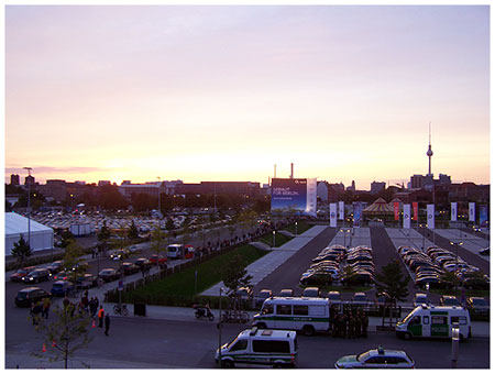 Blick von der O2 World-Arena